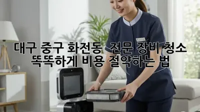 대구 중구 화전동 🛠️ 전문 장비 청소, 똑똑하게 비용 절약하는 법 💰