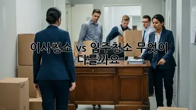 이사청소 vs 입주청소: 무엇이 다를까요? 🤔